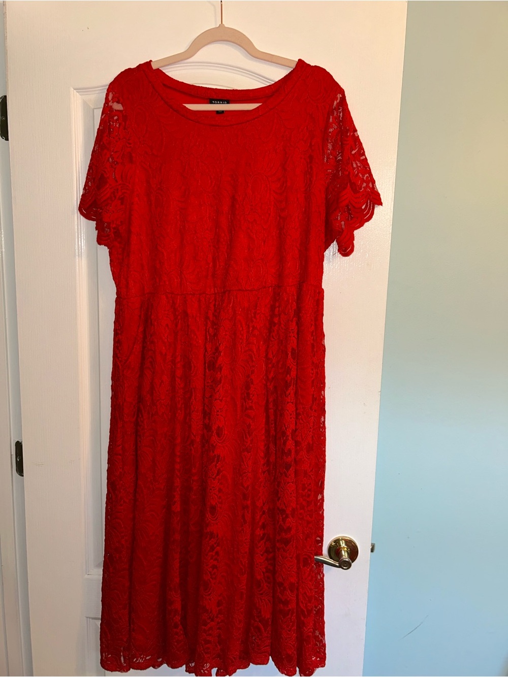torrid Red Lace Midi Dress